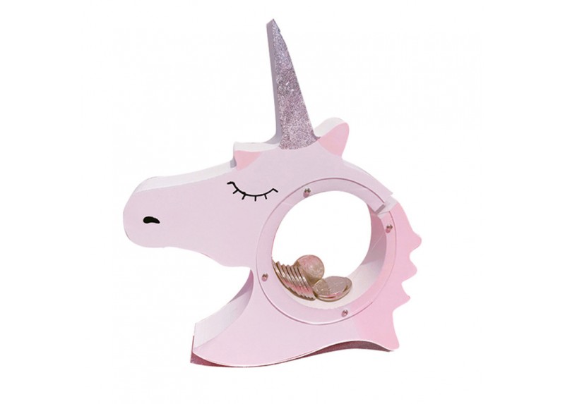 Tirelire pour Enfant  Tirelire Licorne fond Rose