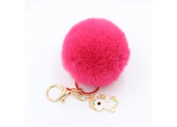 Porte clefs licorne pompon...