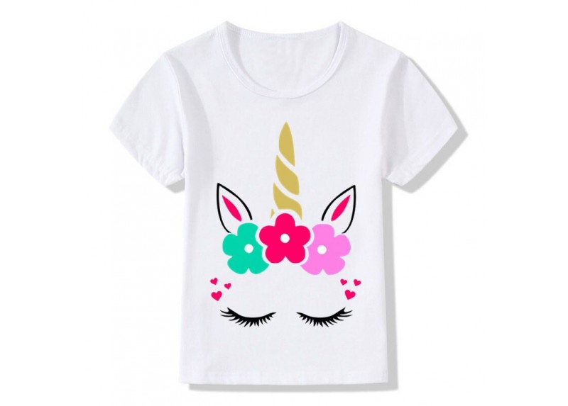 Sweat à Capuche « Mommy Of The Birthday Girl » – Motif Licorne Floral Avec Corne Dorée Et Fleurs – Pour Fête D’anniversaire Fille – Coupe Classique, Poids 241 G – Idéal Maman Et Fille Assorties