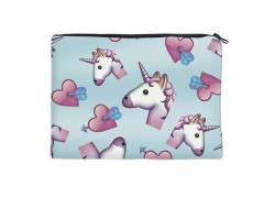 Pochette bleue licorne cartoon