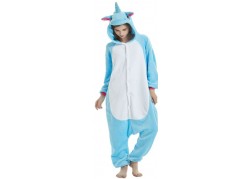 Pyjama licorne bleu et blanc