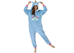 Pyjama licorne bleu avec...